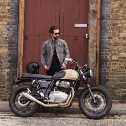 Oxford Original Ridgeback Shirt – Grey -Motorcycle Riding Equipment Oxford Original Ridgeback Mens Motorcycle Shirt Grey Lifestyle 2