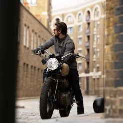 Oxford Original Ridgeback Shirt – Grey -Motorcycle Riding Equipment Oxford Original Ridgeback Mens Motorcycle Shirt Grey Lifestyle 4