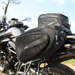 Oxford P50R Black Panniers -Motorcycle Riding Equipment Oxford P50R Lifestyle Image