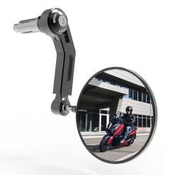 Oxford Premium Aluminium Left Hand Bar End Mirror