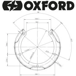 Oxford Type 5 QR Tank Adapter (Yamaha) 13 Oxford Type 5 QR Tank Adapter (Yamaha) -Motorcycle Riding Equipment Oxford QR Motorcycle Tank Adapter 5 Dimensions