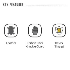 Oxford RP-3 2.0 Gloves – Black/White/Red -Motorcycle Riding Equipment Oxford RP 3 2.0 Motorcycle Gloves Features