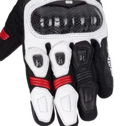 Oxford RP-4S 3.0 Gloves – White/Black/Red -Motorcycle Riding Equipment Oxford RP 4S 3.0 Mens Motorcycle Gloves White Black Red 3