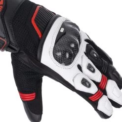 Oxford RP-4S 3.0 Gloves – White/Black/Red -Motorcycle Riding Equipment Oxford RP 4S 3.0 Mens Motorcycle Gloves White Black Red 6