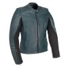 Oxford Radley Women’s Leather Jacket – Teal -Motorcycle Riding Equipment Oxford Radley Leather Womens Motorcycle Jacket Teal 1