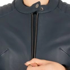 Oxford Radley Women’s Leather Jacket – Teal -Motorcycle Riding Equipment Oxford Radley Leather Womens Motorcycle Jacket Teal 6