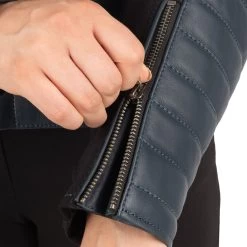 Oxford Radley Women’s Leather Jacket – Teal -Motorcycle Riding Equipment Oxford Radley Leather Womens Motorcycle Jacket Teal 9