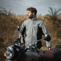 Oxford Rainseal Bright Over Jacket -Motorcycle Riding Equipment Oxford Rainseal Bright Motorcycle Over Jacket Lifestyle 2