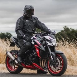 Oxford Rainseal Over Suit – Black -Motorcycle Riding Equipment Oxford Rainseal Motorcycle Over Suit Black Lifestyle 3