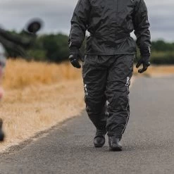 Oxford Rainseal Over Trousers – Black -Motorcycle Riding Equipment Oxford Rainseal Motorcycle Over Trousers Black Lifestyle 3