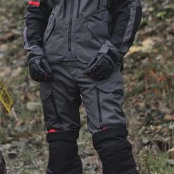 Oxford Rockland Trousers – Charcoal/Black/Red -Motorcycle Riding Equipment Oxford Rockdale Motorcycle Trousers Charcoal Lifestyle 1