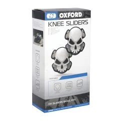 Oxford Skull Knee Sliders -Motorcycle Riding Equipment Oxford Skull Motorcycle Knee Sliders White OX682 2