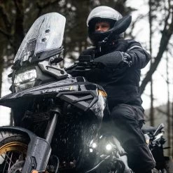 Oxford Stormland Jacket – Tech Black -Motorcycle Riding Equipment Oxford Stormland TriLaminate Motorcycle Jacket Black Lifestyle 2