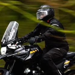 Oxford Stormland Jacket – Tech Black -Motorcycle Riding Equipment Oxford Stormland TriLaminate Motorcycle Jacket Black Lifestyle 3