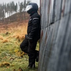 Oxford Stormland Jacket – Tech Black -Motorcycle Riding Equipment Oxford Stormland TriLaminate Motorcycle Jacket Black Lifestyle 5