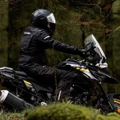 Oxford Stormland Jacket – Tech Black -Motorcycle Riding Equipment Oxford Stormland TriLaminate Motorcycle Jacket Black Lifestyle 6