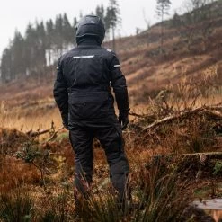 Oxford Stormland Jacket – Tech Black -Motorcycle Riding Equipment Oxford Stormland TriLaminate Motorcycle Jacket Black Lifestyle 7