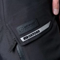 Oxford Stormland Trousers – Tech Black -Motorcycle Riding Equipment Oxford Stormland TriLaminate Motorcycle Trousers 2