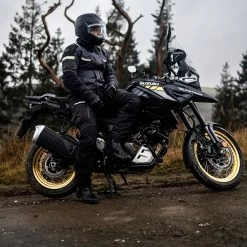 Oxford Stormland Trousers – Tech Black -Motorcycle Riding Equipment Oxford Stormland TriLaminate Motorcycle Trousers Black Lifestyle 10