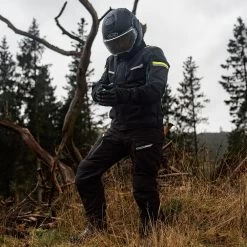 Oxford Stormland Trousers – Tech Black -Motorcycle Riding Equipment Oxford Stormland TriLaminate Motorcycle Trousers Black Lifestyle 7