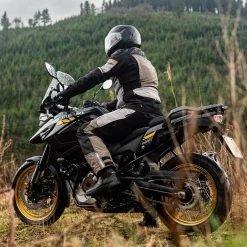 Oxford Stormland Trousers – Desert/Black/Orange -Motorcycle Riding Equipment Oxford Stormland TriLaminate Motorcycle Trousers Desert Lifestyle 1