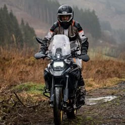 Oxford Stormland Trousers – Desert/Black/Orange -Motorcycle Riding Equipment Oxford Stormland TriLaminate Motorcycle Trousers Desert Lifestyle 5