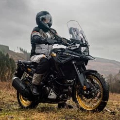 Oxford Stormland Trousers – Desert/Black/Orange -Motorcycle Riding Equipment Oxford Stormland TriLaminate Motorcycle Trousers Desert Lifestyle 6