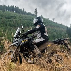 Oxford Stormland Trousers – Desert/Black/Orange -Motorcycle Riding Equipment Oxford Stormland TriLaminate Motorcycle Trousers Desert Lifestyle 7