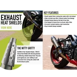 Oxford Adventure Exhaust Heat Shield -Motorcycle Riding Equipment Oxford Street Motorcycle Exhaust Heat Shield OX880 6