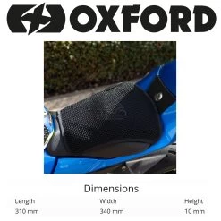Oxford Street & Sport Cool Seat Cover -Motorcycle Riding Equipment Oxford Street Sport Motorcycle Cool Seat Cover OX902 Dimensions