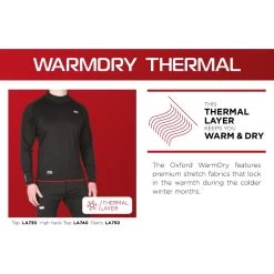 Oxford Warm Dry High Neck Top -Motorcycle Riding Equipment Oxford Warm Dry Base Layer 1