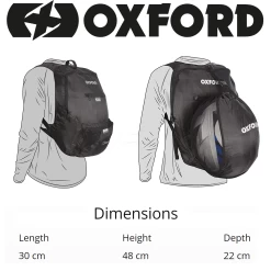 Oxford X Handy Sack -Motorcycle Riding Equipment Oxford X Motorcycle Handy Sack OL858 Dimensions WM