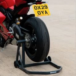 Oxford ZERO-G Single Sided Paddock Stand -Motorcycle Riding Equipment Oxford ZERO G Single Sided Motorcycle Paddock Stand OX266 Lifestyle 1