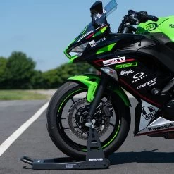 Oxford ZERO-G LITE Front Paddock Stand -Motorcycle Riding Equipment Oxford Zero G LITE Front Motorcycle Paddock Stand OX285 Lifestyle 2