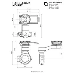 Quad Lock Handlebar Phone Mount 22 Quad Lock Handlebar Phone Mount -Motorcycle Riding Equipment Quad Lock Motorcycle Handlebar Mount 560040 2