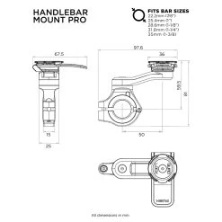 Quad Lock Handlebar Phone Mount Pro 22 Quad Lock Handlebar Phone Mount Pro -Motorcycle Riding Equipment Quad Lock Motorcycle Handlebar Mount Pro 560041 2
