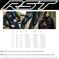 RST Alpha 5 Women’s Jacket – White -Motorcycle Riding Equipment RST Ladies Motorcycle Jacket Size Guide