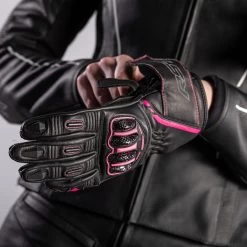 RST S1 Women’s Gloves – Black/Neon Pink 22 RST S1 Women’s Gloves – Black/Neon Pink -Motorcycle Riding Equipment RST S1 Ladies Motorcycle Gloves Pink Lifestyle 1