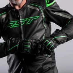 RST S1 Gloves – Black/White -Motorcycle Riding Equipment RST S1 Motorcycle Gloves Green Lifestyle 6