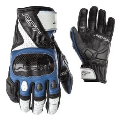 RST Stunt III Gloves – Black/Blue -Motorcycle Riding Equipment RST Stunt III Motorcycle Gloves Blue 3
