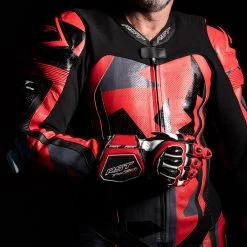 RST Tractech Evo 4 Gloves – White/White/Black -Motorcycle Riding Equipment RST TracTech Evo 4 Motorcycle Gloves Red Lifestyle 4 2