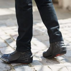 RST Tractech Evo III Short Boots – Black/Black -Motorcycle Riding Equipment RST TracTech Evo III Short Motorcycle Boots Black Lifestyle 1