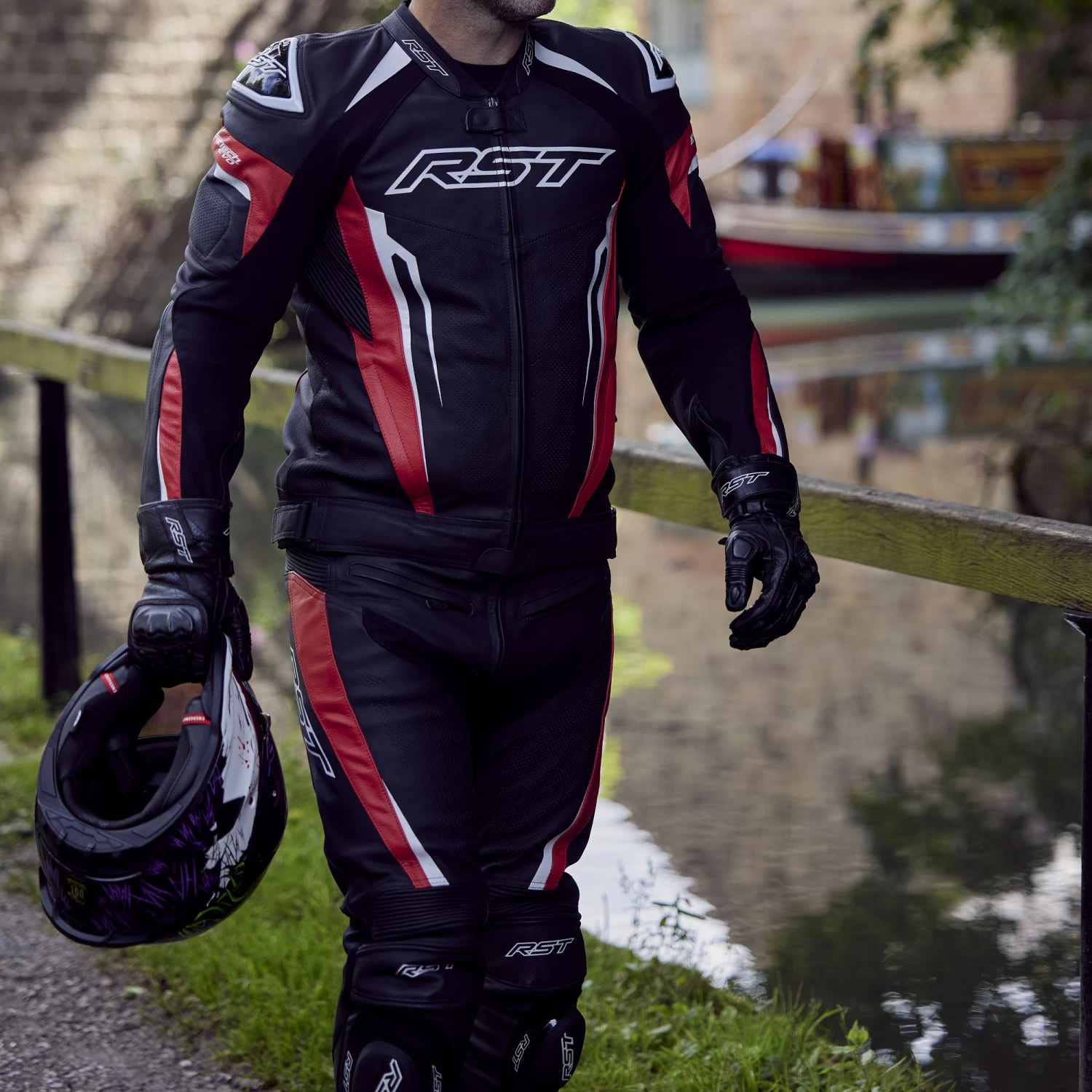 RST Tractech Evo 5 Leather Trousers – Red 7 RST Tractech Evo 5 Leather Trousers – Red - Image 5