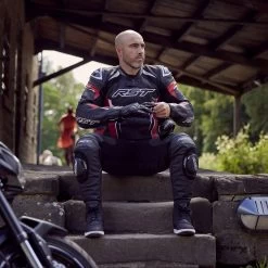 RST Tractech Evo 5 Leather Jacket – Red -Motorcycle Riding Equipment RST Tractech Evo 5 Leather Motorcycle Jacket Red Lifestyle 7