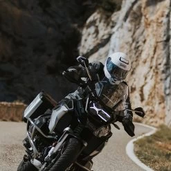 Shoei Neotec 3 Plain Helmet – Light Silver -Motorcycle Riding Equipment Shoei Neotec 3 Motorcycle Helmet Lifestyle 6