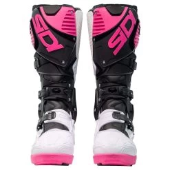 Sidi Crossfire 3 SRS Boots – Black/White/Pink -Motorcycle Riding Equipment Sidi Crossfire 3 SRS Motorcycle Boots Black White Pink 4
