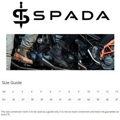 Spada Heat High Top Trainers – Black -Motorcycle Riding Equipment Spada Mens Motorcycle Boots Size Guide WM 1 1