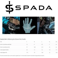 Spada Predator 2 Gloves – Blue -Motorcycle Riding Equipment Spada Mens Motorcycle Gloves Size Guide WM 5