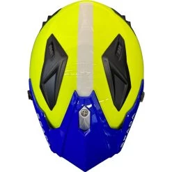 Spada Rock Pilot Helmet – Blue/White/Yellow -Motorcycle Riding Equipment Spada Rock Pilot 06 Motorcycle Helmet Blue White Fluo 11