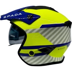 Spada Rock Pilot Helmet – Blue/White/Yellow -Motorcycle Riding Equipment Spada Rock Pilot 06 Motorcycle Helmet Blue White Fluo 5